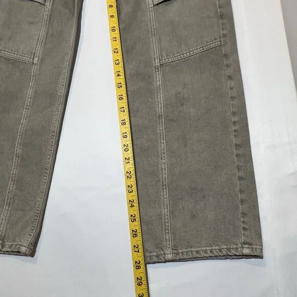 AGOLDE Anthropologie 31/12 Cooper Cargo Jeans high rise straight organic cotton - Picture 9 of 15